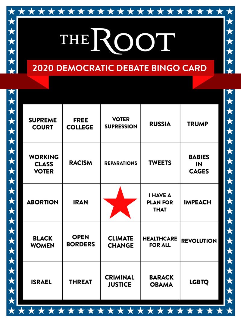 Illustration for article titled Let’s Play Democratic Debate B-I-N-G-O Tonight! (No, We’re Serious)